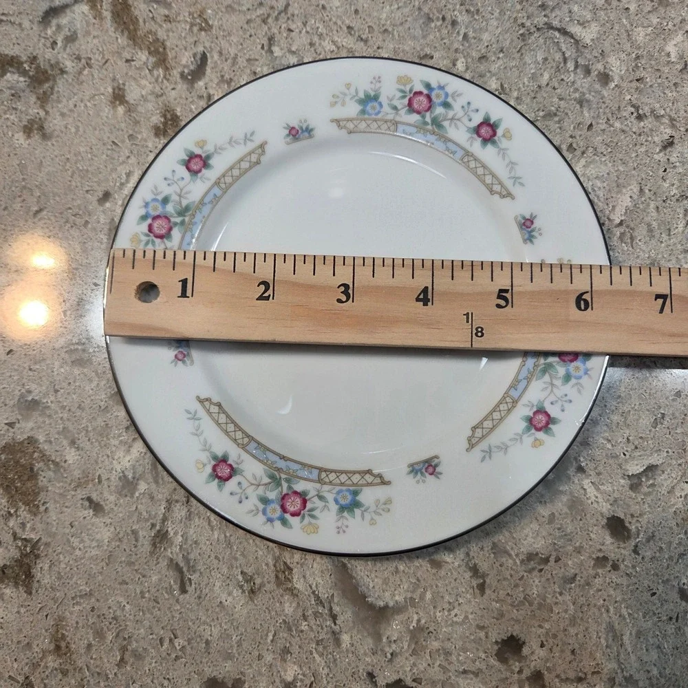 IMOCO Fine China Stratford No 1188 Bread Butter Plate Floral Lattice Japan 6.25